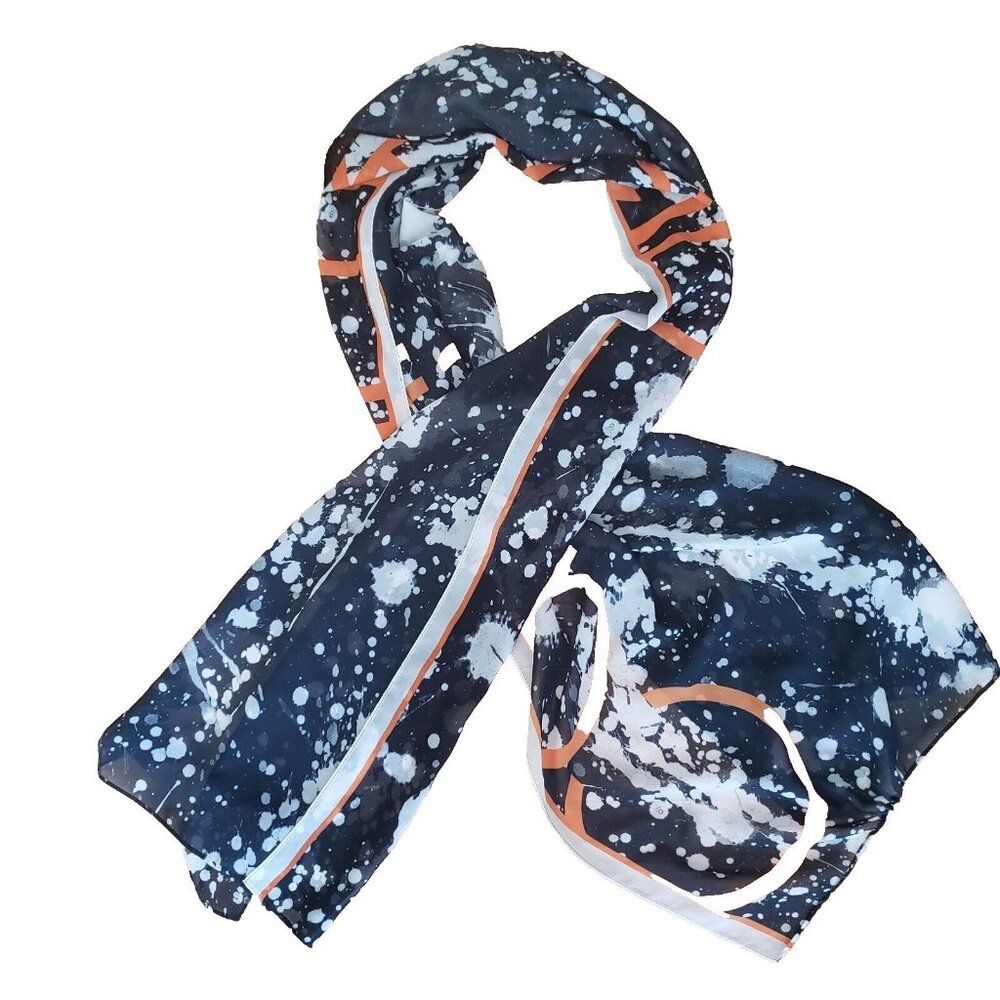 Calvin Klein Scarf Womens Logo Bleach Splatter Large